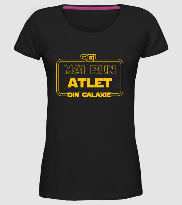 Cel mai bun atlet din galaxie model negru pe tricou