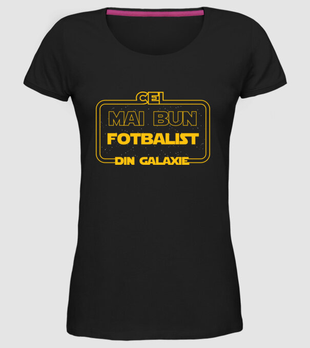 Cel mai bun fotbalist din galaxie model negru pe tricou