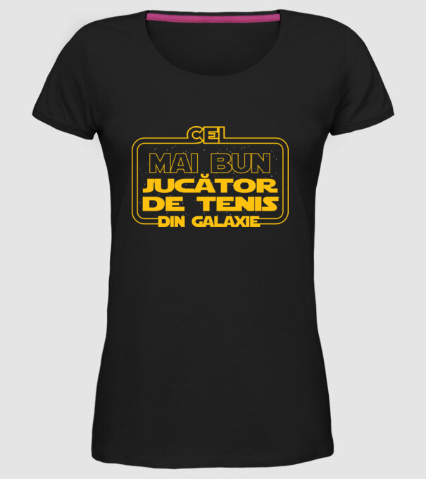 Cel mai bun jucător de tenis din galaxie model negru pe tricou