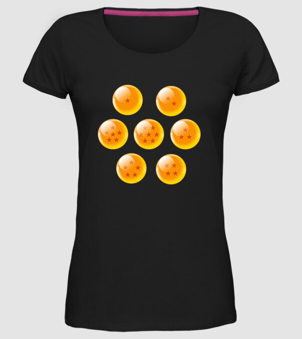 dragonballs model negru pe tricou