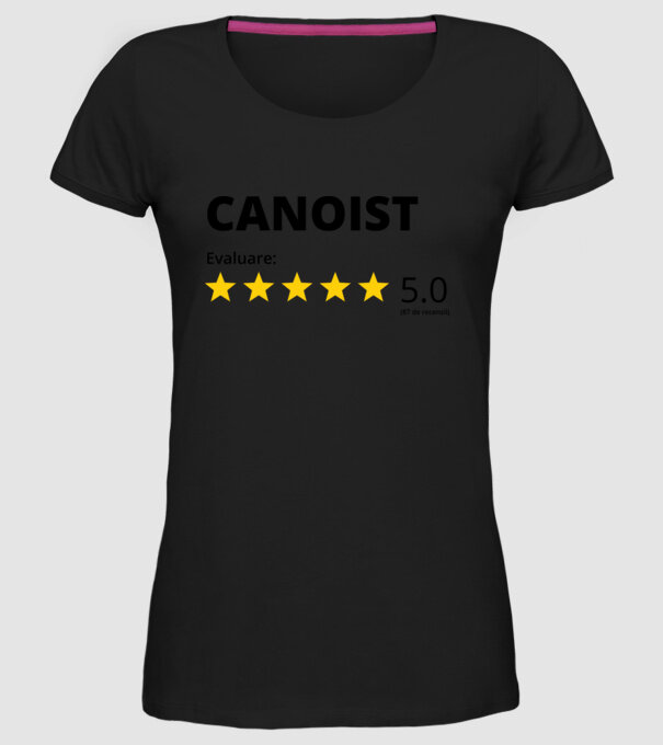 Evaluare 5 CANOIST model negru pe tricou