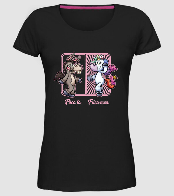 fiica ta - fiica mea model negru pe tricou