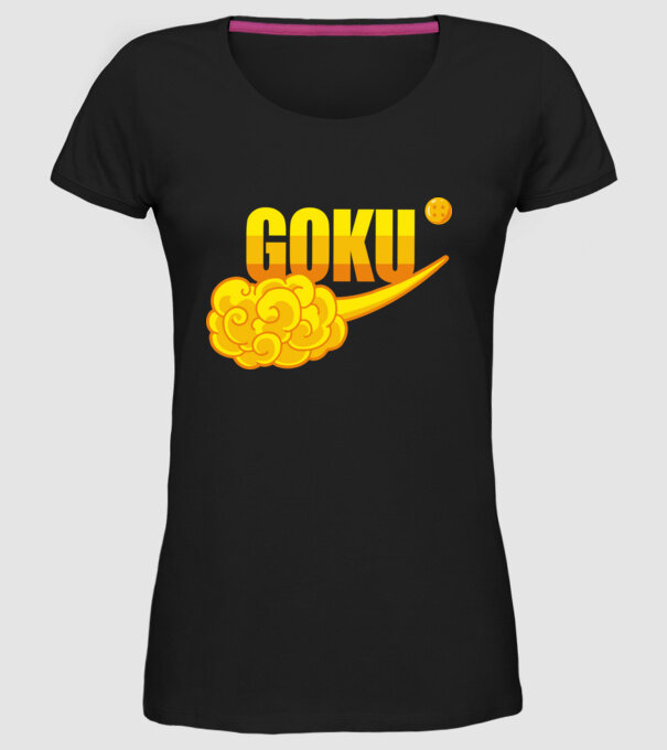 goku cloud model negru pe tricou