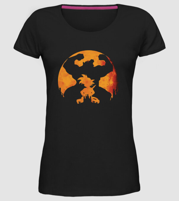 goku sunset model negru pe tricou