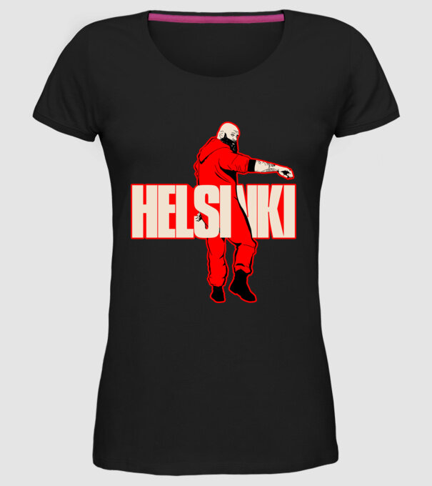 helsinki la casa de papel model negru pe tricou
