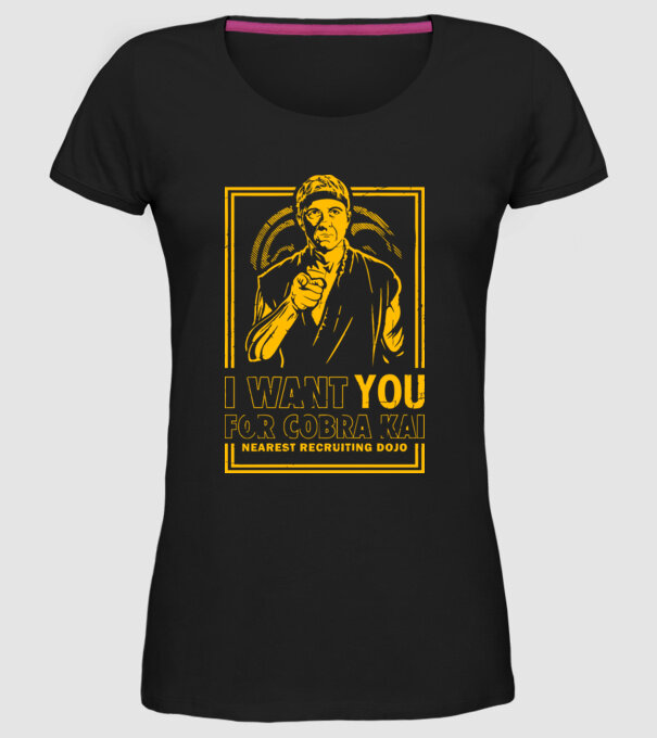 I want you cobra kai model negru pe tricou