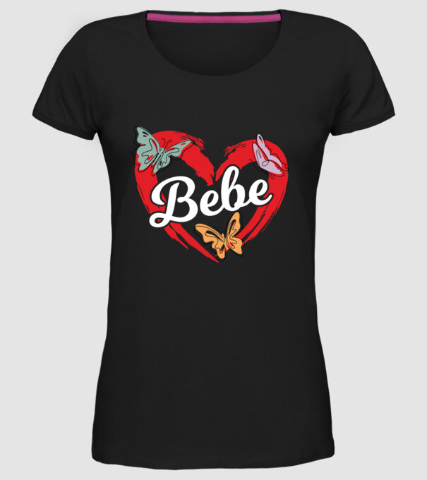 Bebe model negru pe tricou