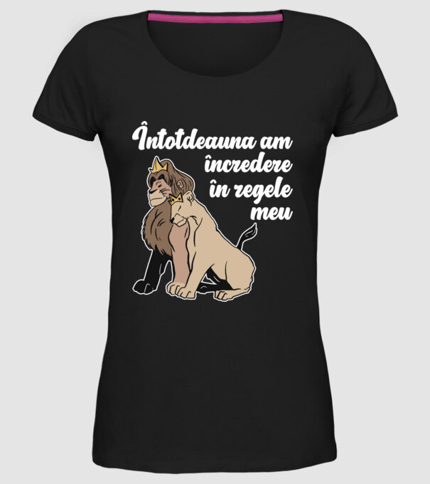 Întotdeauna am încredere în regele meu model negru pe tricou