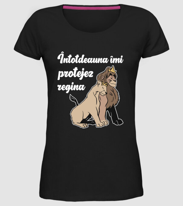 Întotdeauna îmi protejez regina model negru pe tricou