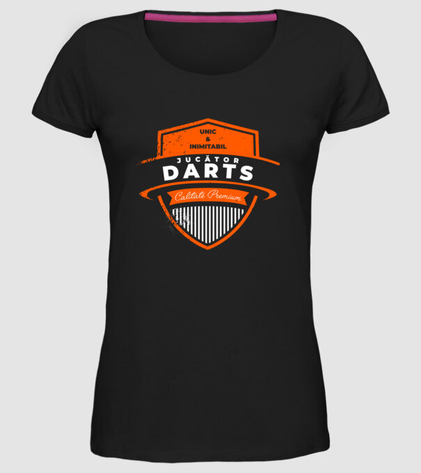 jucător darts unic și inimitabil - calitate premium model negru pe tricou