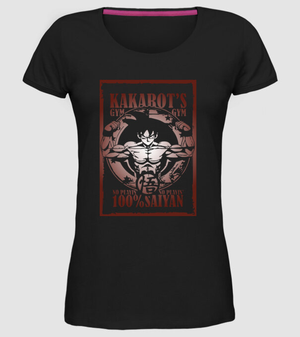 kakarots gym dragonball model negru pe tricou