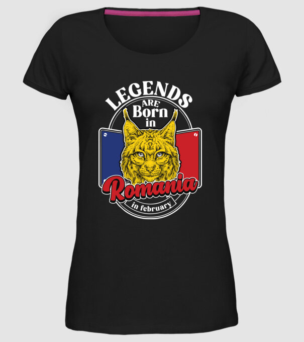 Legends are born in România february model negru pe tricou