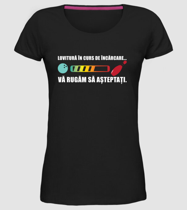lovitură în curs de încărcare .. vă rugăm să așteptați. model negru pe tricou