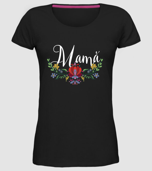 Mamă model negru pe tricou
