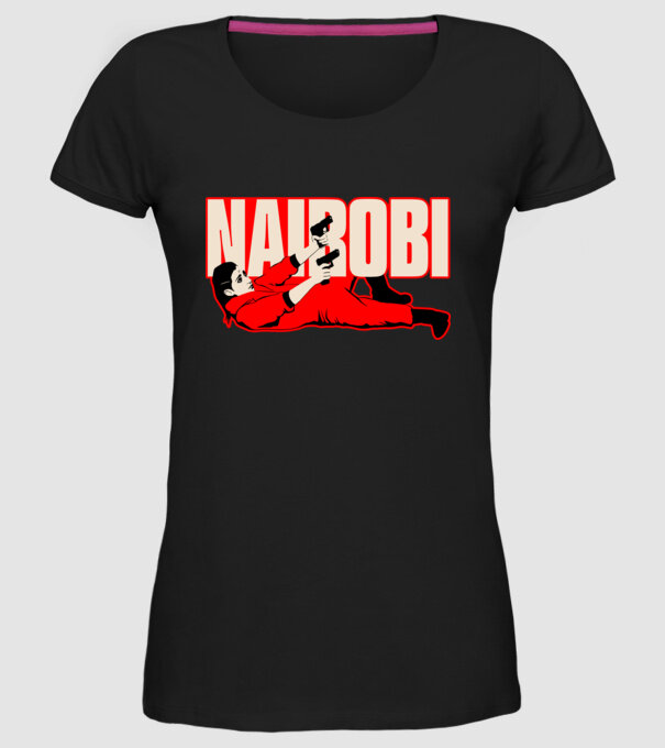 nairobi la casa de papel model negru pe tricou