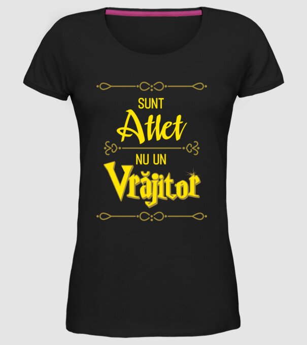 Sunt ATLET, nu un vrăjitor model negru pe tricou