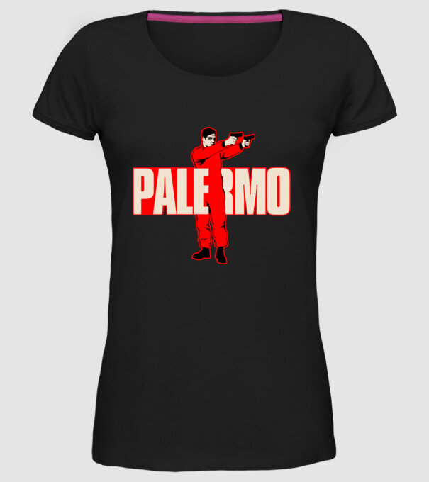 palermo la casa de papel model negru pe tricou