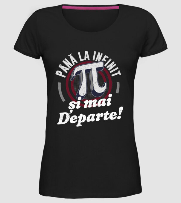 Până la infinit și mai departe! model negru pe tricou
