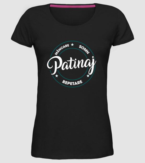 patinaj model negru pe tricou