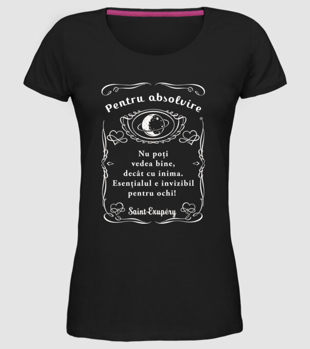pentru absolvire model negru pe tricou