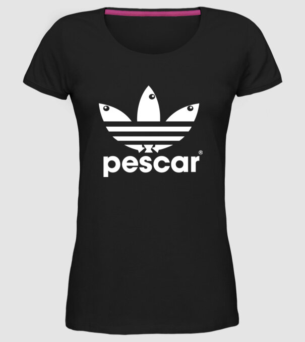 Pescar original model negru pe tricou