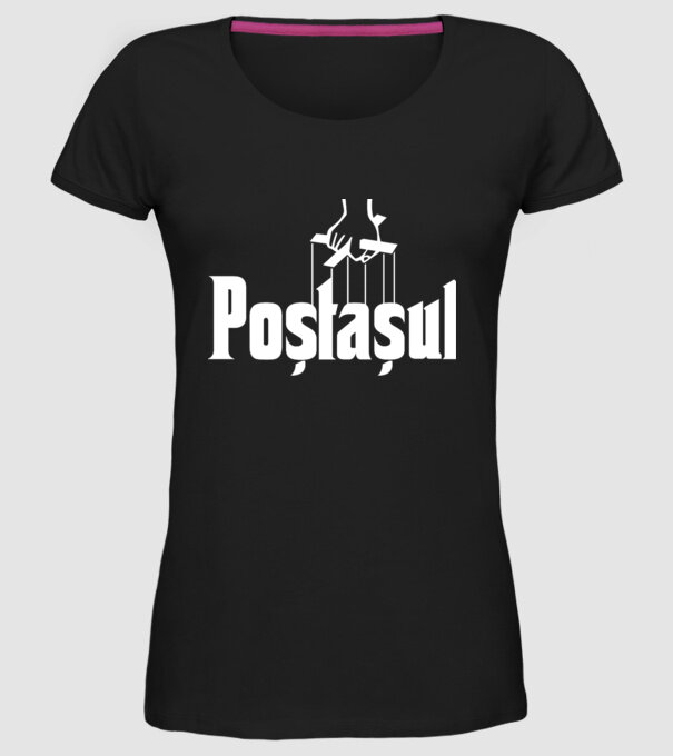 poștașul model negru pe tricou