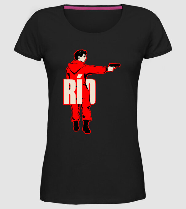 rio la casa de papel model negru pe tricou