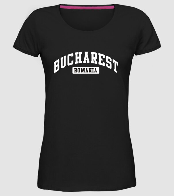 România Bucharest sport model negru pe tricou