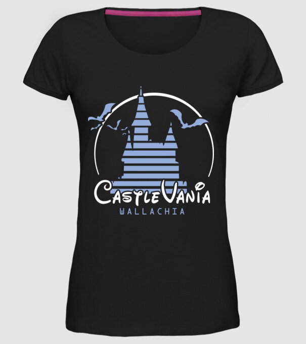 România CastleVania model negru pe tricou