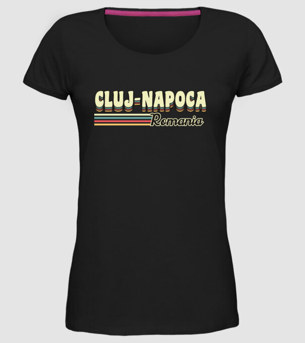 România Cluj-Napoca model negru pe tricou