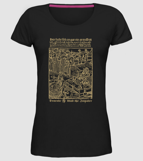 România Dracula model negru pe tricou