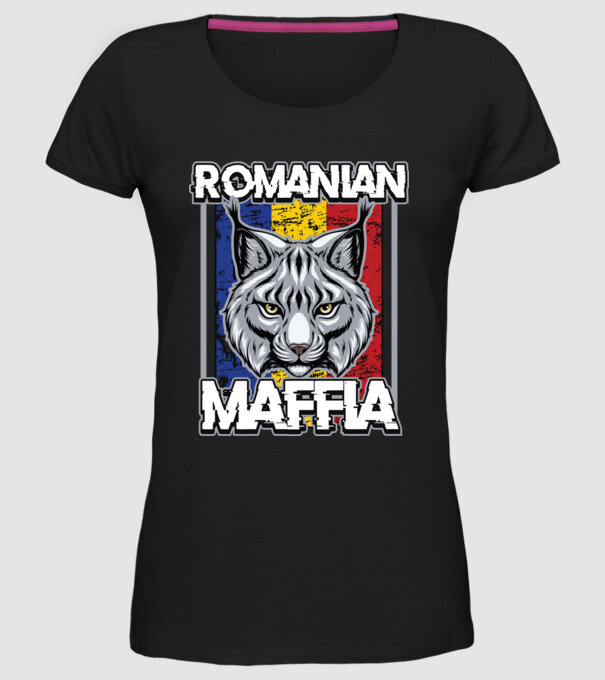 România maffia model negru pe tricou