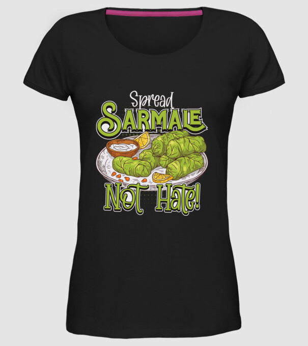 România Sarmale model negru pe tricou