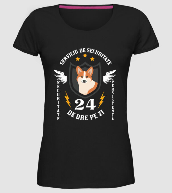 serviciu de securitate - securitate - persistență - 24 de ore pe zi model negru pe tricou
