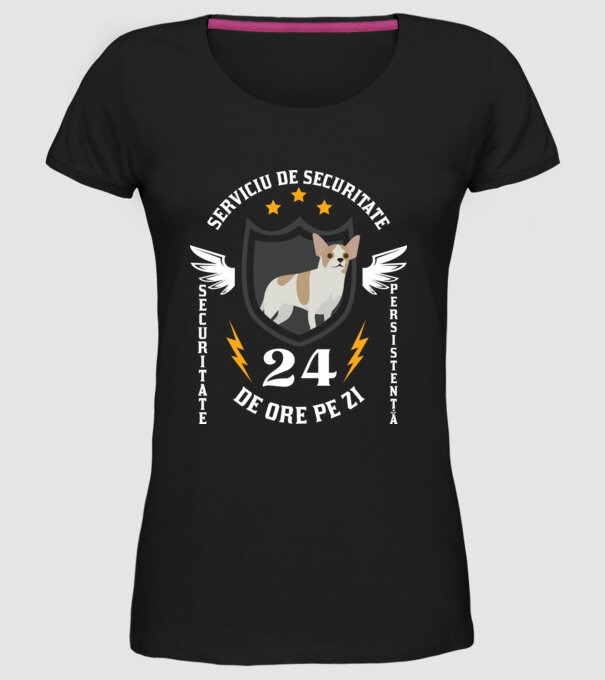 serviciu de securitate - securitate - persistență - 24 de ore pe zi model negru pe tricou