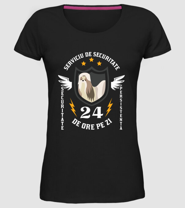 serviciu de securitate - securitate - persistență - 24 de ore pe zi model negru pe tricou