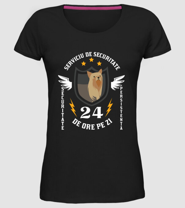 serviciu de securitate - securitate - persistență - 24 de ore pe zi model negru pe tricou