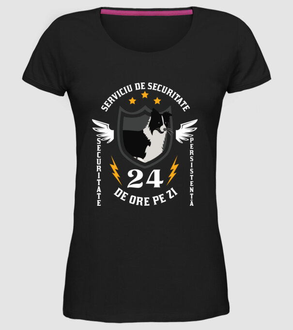 serviciu de securitate - securitate - persistență - 24 de ore pe zi model negru pe tricou