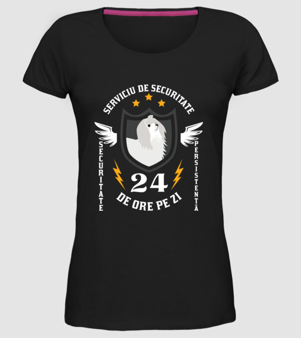 serviciu de securitate - securitate - persistență - 24 de ore pe zi model negru pe tricou