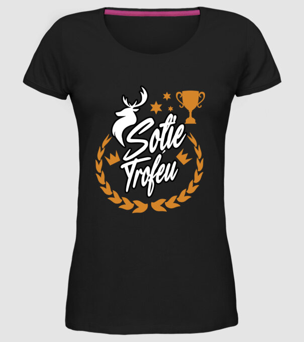 Soție trofeu model negru pe tricou