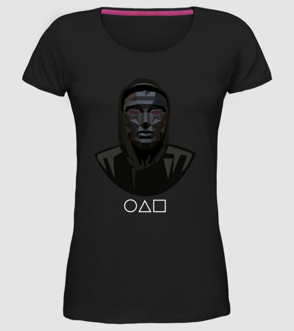 squid game boss model negru pe tricou