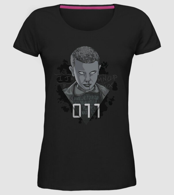 Stranger Things model negru pe tricou