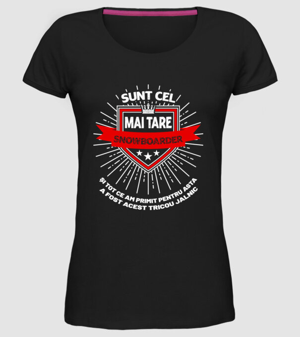 sunt cel mai tare snowboarder_D2055572 model negru pe tricou