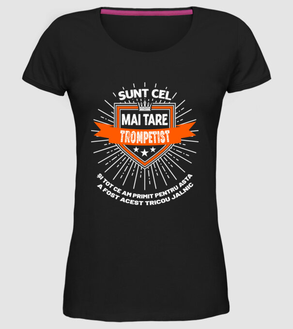 sunt cel mai tare trompetist și tot ce am primit pentru asta a fost acest tricou jalnic model negru pe tricou