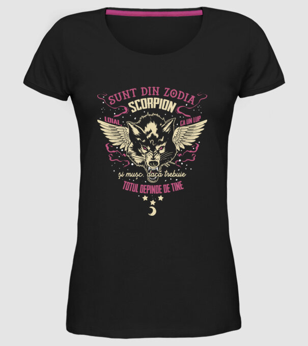 Scorpion model negru pe tricou