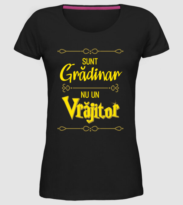 Sunt jucător grădinar, nu un vrăjitor model negru pe tricou