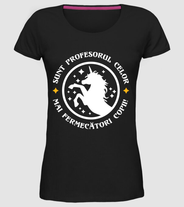Sunt profesorul celor mai fermecători copii model negru pe tricou