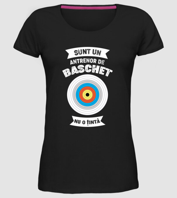 sunt un antrenor de baschet, nu o țintă model negru pe tricou