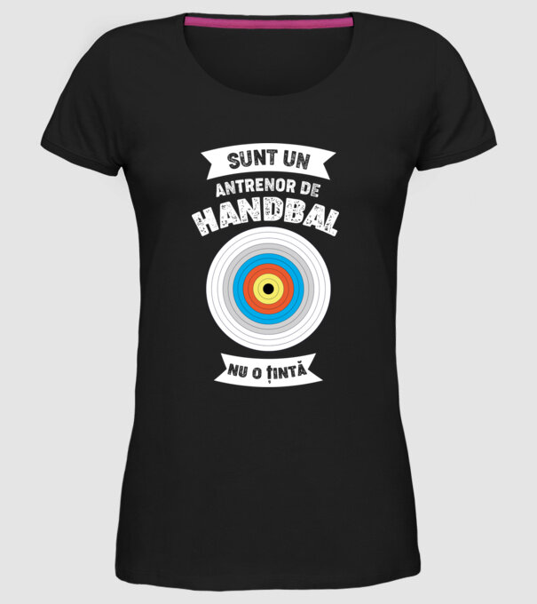 sunt un antrenor de handbal, nu o țintă model negru pe tricou
