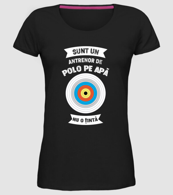 sunt un antrenor de Polo pe apă, nu o țintă model negru pe tricou